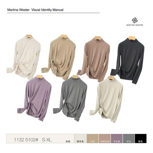 不是市场货..Martine Wester 女式德绒面料长袖T 11325102 商品图0