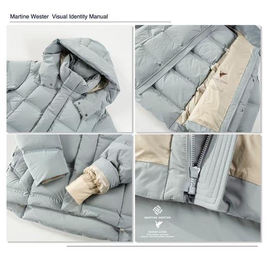 Martine Wester 女款机织直充面料可脱卸帽小落肩鹅绒服  11383898 商品图6