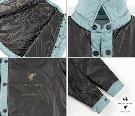 Martine Wester 女密可柔轻量面料菱形格衬衣领薄款鹅绒服  11383602 商品图6