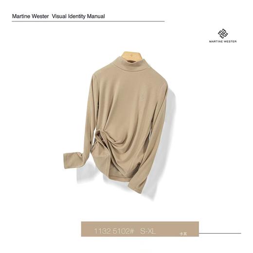 不是市场货..Martine Wester 女式德绒面料长袖T 11325102 商品图2
