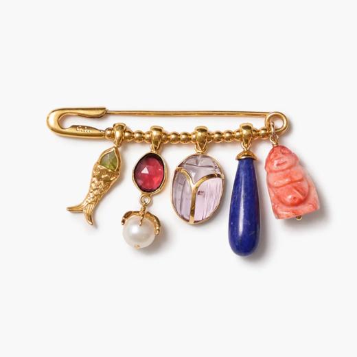 北京仓｜Chan Luu-Scarab-圣甲虫 紫水晶 石榴石 胸针［美国设计师］ 商品图0