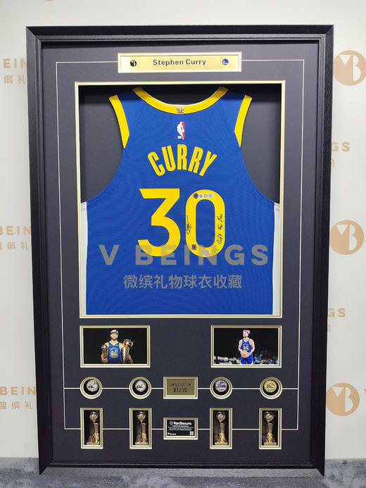 收藏系列 库里 蓝色球员版 GIFT 亲笔签名球衣 商品图1