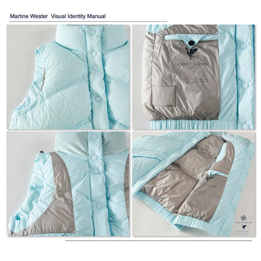 Martine Wester 女款（N66）湿法涂层面料立领鹅绒马甲 1138 5280 商品图5