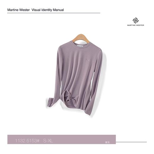 Martine Wester 女式加厚德绒圆领长袖打底衫 11325153 商品图2