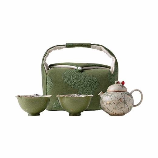 W-YSCH-1032 清风竹林手绘竹子一壶两杯小套装 商品图0