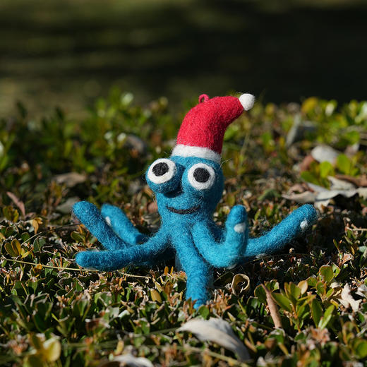北京仓｜Felt So Good-Christmas Octopus-圣诞章鱼 毛毡 挂件［英国设计师］ 商品图0