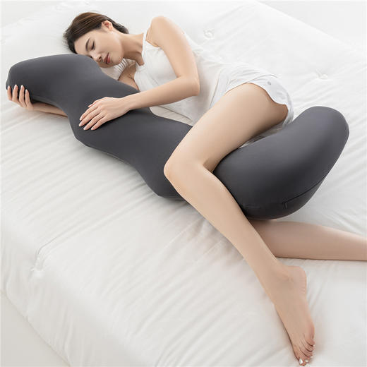 秋冬升级德绒-海马记忆棉睡觉长抱枕 商品图6