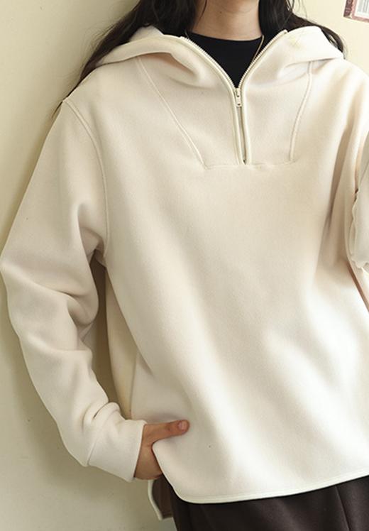 臣禾	【连帽摇粒绒卫衣】半开襟休闲套头上衣	JZ254050175 商品图8