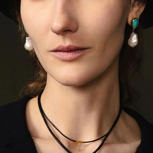 订购6周到｜Chan Luu-Sonora-绿松石 巴洛克珍珠 耳环［美国设计师］ 商品图1
