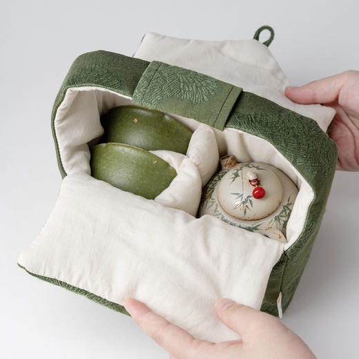 W-YSCH-1032 清风竹林手绘竹子一壶两杯小套装 商品图2