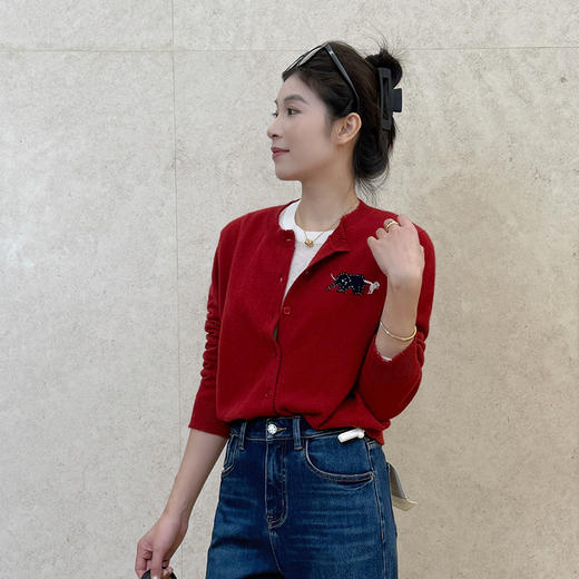 【特价不退换】【预售7天】良木礼山羊绒开衫（D25102825F） 商品图3