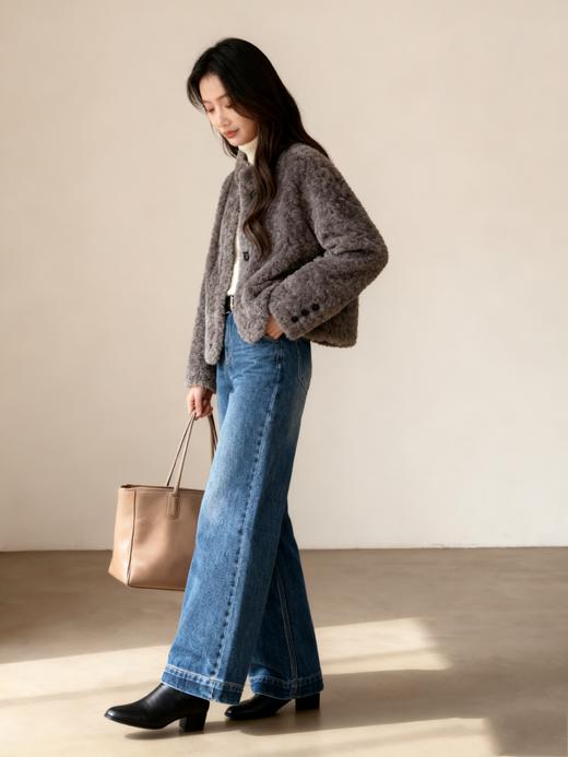 臣禾	【立领皮草】仿羊羔毛皮毛一体外套环保皮草	JZ254011975 商品图8