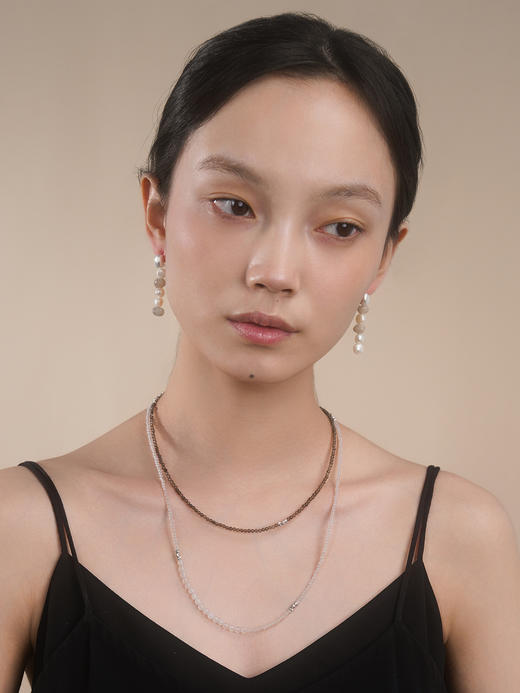 灰色锁扣耳环 商品图3