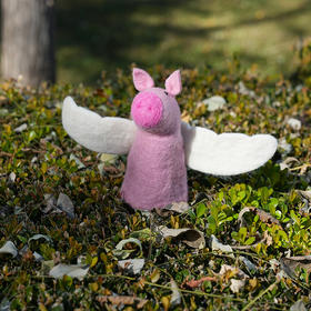 北京仓｜Felt So Good-Christmas Flying Pig-梦想成真飞猪 羊毛毡 圣诞树装饰［英国设计师］