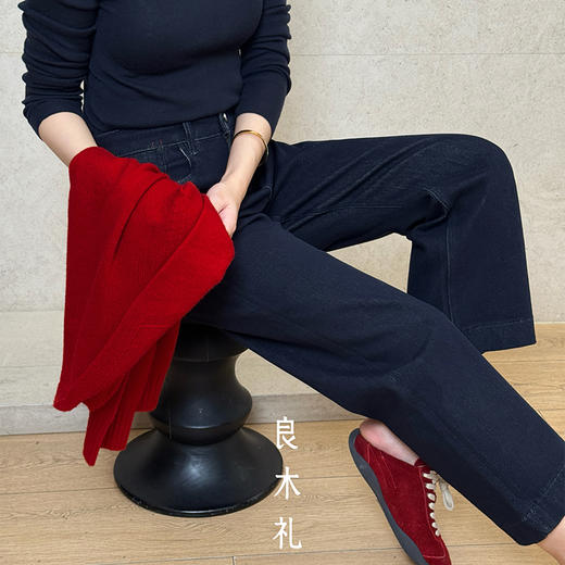 【特价不退换】【预售7天/加绒】良木礼九分法棍牛仔裤（良木2号）（D25103866） 商品图3