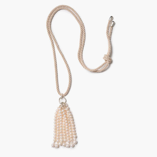 订购6周到｜Chan Luu-Pampille-淡水珍珠 扭纹缎带 流苏 项链［美国设计师］ 商品图2