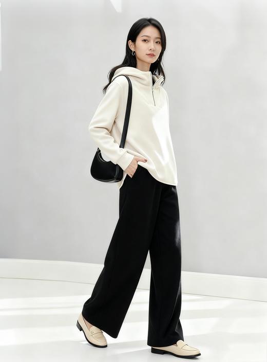 臣禾	【连帽摇粒绒卫衣】半开襟休闲套头上衣	JZ254050175 商品图9