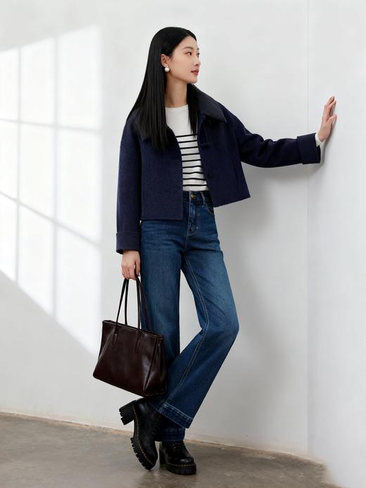 L1臣禾	【小太阳蓝牛仔】加绒直筒裤保暖舒适休闲裤	JZ254060158 商品图7