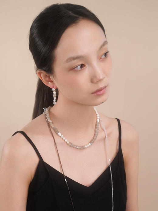 灰色锁扣耳环 商品图4