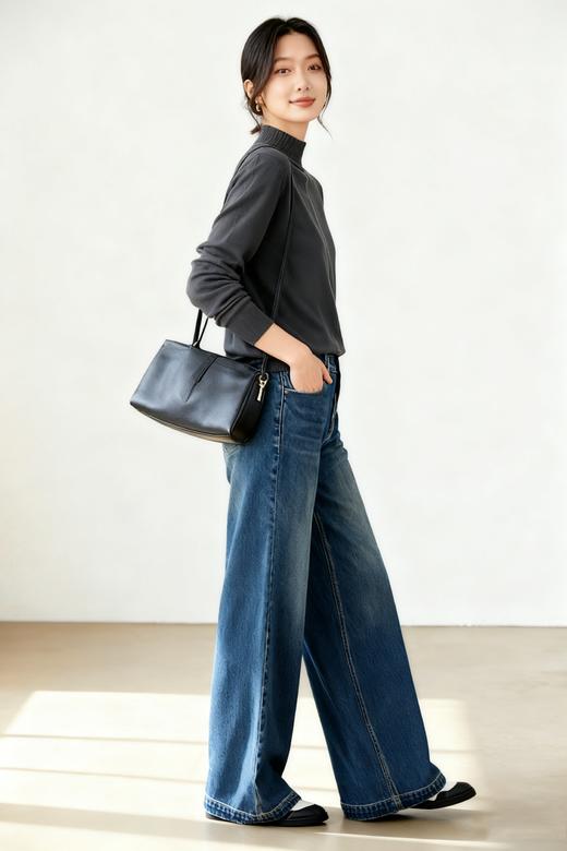 臣禾	【烫钻小衫】半高领套头针织衫	JZ254090175 商品图4