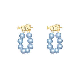 洛可可小鱼耳环