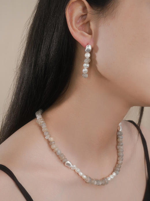 灰色锁扣耳环 商品图5