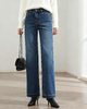 L1臣禾	【小太阳蓝牛仔】加绒直筒裤保暖舒适休闲裤	JZ254060158 商品缩略图2