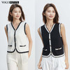 VogoPetite小香风撞色马甲100%山羊绒BP133F1401 商品缩略图0