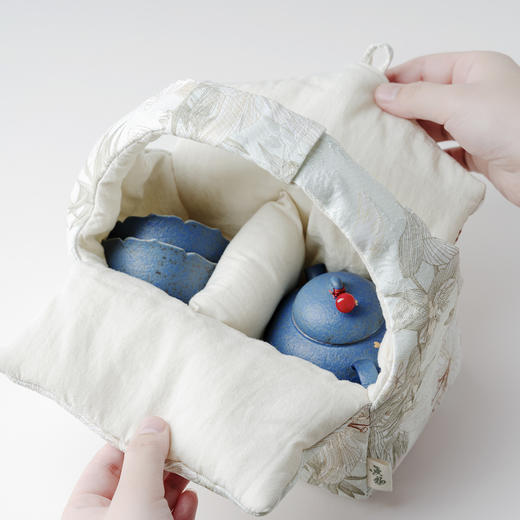 W-YSCH-1034 蓝黛蝶语手绘一壶两杯小套装 商品图2