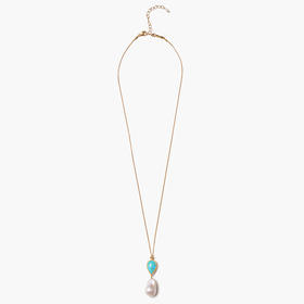 订购6周到｜Chan Luu-Sonora-绿松石 巴洛克珍珠 吊坠 项链［美国设计师］