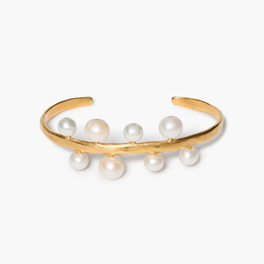 订购6周到｜Chan Luu-Soleil-淡水珍珠 锤纹 手镯［美国设计师］ 商品图0