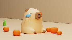 时光秀卡皮巴拉(果渔)硅胶小夜灯 A042-中文