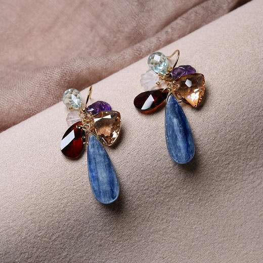 北京仓｜Chan Luu-Trove-彩色 多宝石 吊坠 耳环［美国设计师］ 商品图1