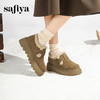Safiya/索菲娅2025加绒一脚蹬复古百搭全包厚底毛毛增高勃肯鞋SFD4112133/SFD4112M33 商品缩略图7