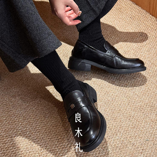 【预售15天，只换不退】良木礼牛皮乐福鞋（D251101810） 商品图0