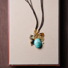 北京仓｜Chan Luu-Traveler-绿松石 吊坠 皮革绳 项链［美国设计师］