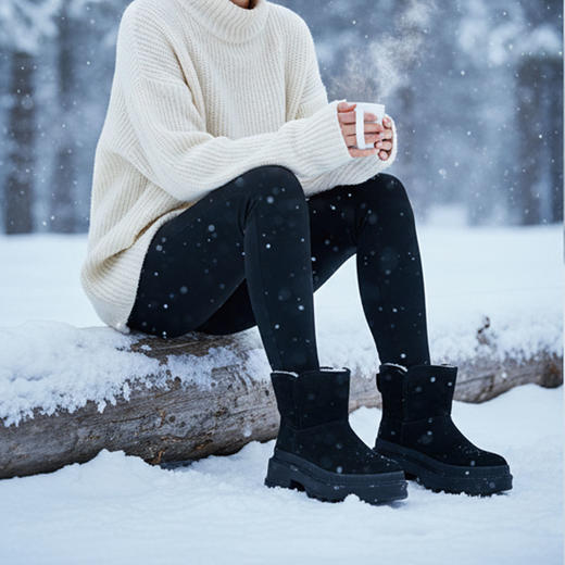 Westory冬季厚底加绒保暖短靴雪地靴W22DS82591 商品图3