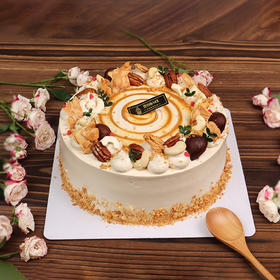 【栗子坚果杏仁】糯香的栗子搭配焦糖香杏仁-焦糖杏仁蛋糕