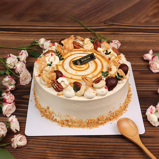 【栗子坚果杏仁】糯香的栗子搭配焦糖香杏仁-焦糖杏仁蛋糕 商品图0