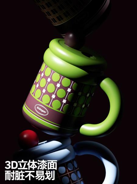 世大家大艺术家陶瓷内胆桌面杯莫比乌斯圆（650ml） 商品图4