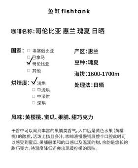 哥伦比亚 惠兰 瑰夏 日晒 手冲咖啡