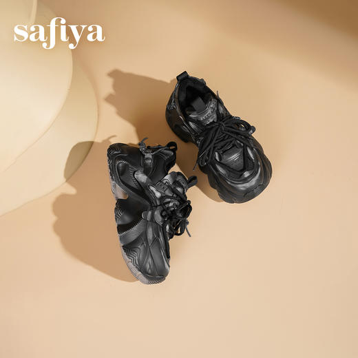 Safiya/索菲娅2025潮流厚底擦色加绒保暖百搭轻便松糕运动老爹鞋SFD4112095 商品图1