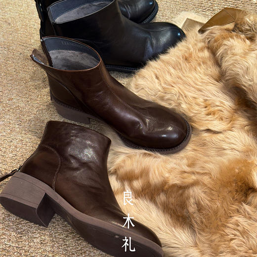 【特价不退不换】【预售7天】良木礼牛皮鞋（D25103455） 商品图4