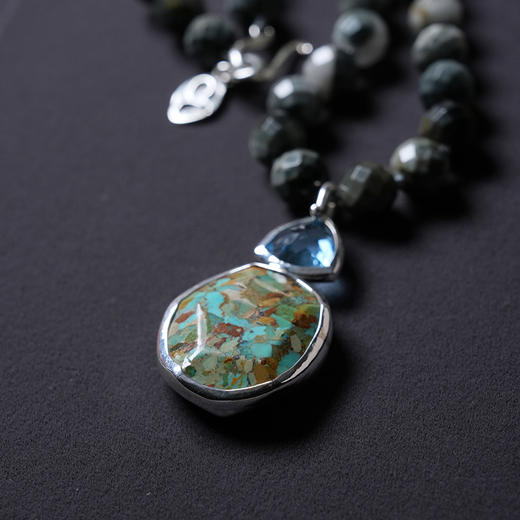 北京仓｜Chan Luu-Sabrina-绿松石 吊坠 串珠 项链［美国设计师］ 商品图3