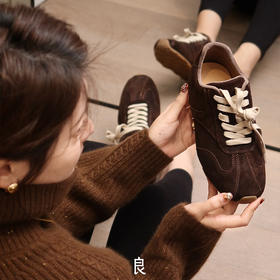 【特价不退不换】【预售7天】良木礼磨砂牛皮德训鞋（D251101811）