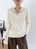 自营| 超推荐，不好穿直接退！！手感顺滑软糯！！百搭连帽针织半拉链打底衫-喜出 商品缩略图0
