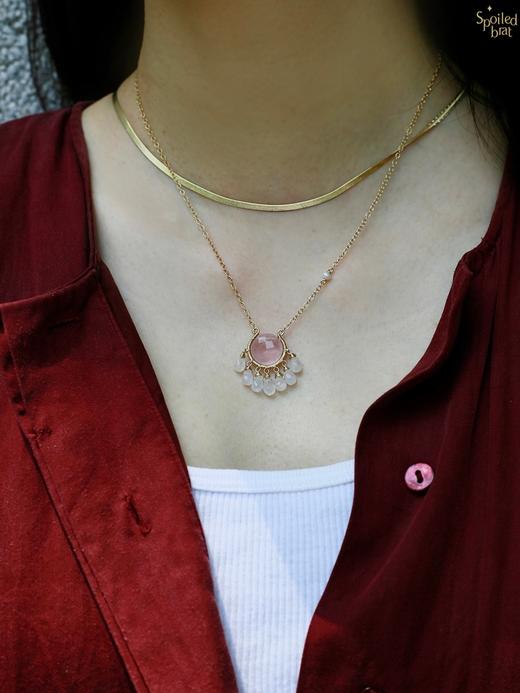 SpoiledBrat Jewelry Chandelier吊灯系列 | 粉晶月光石项链 商品图3