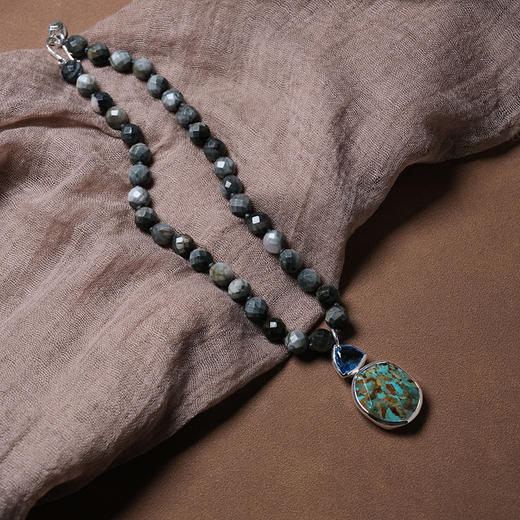 北京仓｜Chan Luu-Sabrina-绿松石 吊坠 串珠 项链［美国设计师］ 商品图0