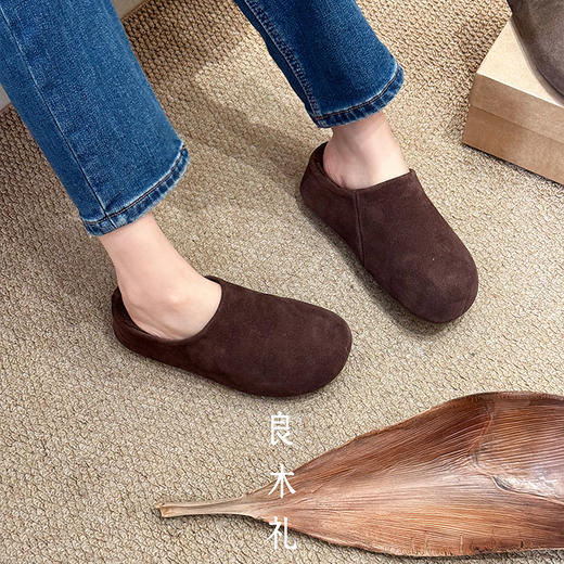 【预售15天，只换不退】良木礼平底勃肯毛拖（D25103354） 商品图3