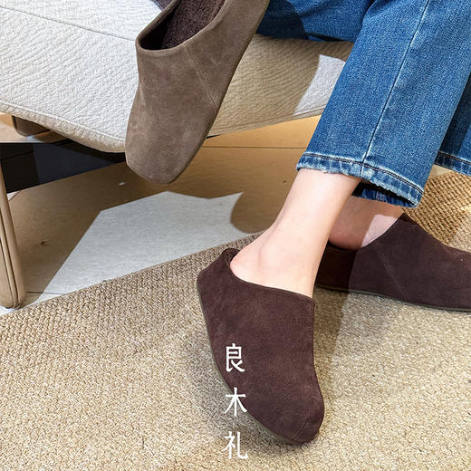 【预售15天，只换不退】良木礼平底勃肯毛拖（D25103354） 商品图1